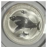 AUSTRALIA: 2014 Silver 50 Cents SHARK 1/2 oz .999