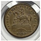 1863 Civil War Token First War & Peace
