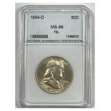 1954-D Franklin Silver Half Uncirculated BU