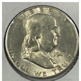 1949-S Franklin Silver Half Uncirculated UNC