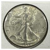 1944 Walking Liberty Silver Half AU