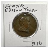 1950 Fort Myers Centennial Thomas Edison Medal