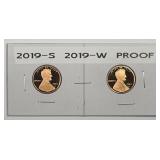 2019 S & W Lincoln Shield Cent Proof Pair PRF