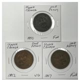 CANADA: 1850 1852 1857 Penny Bank Token