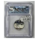 2005-S West Virginia Silver Proof Quarter ICG PR70
