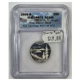 2005-S Oregon Silver Proof Quarter ICG PR70 DCAM