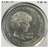GREAT BRITAIN: 1999 5 Pounds Princess Diana