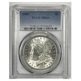 1885 Morgan Silver $1 PCGS MS63