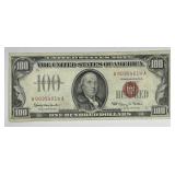 1966 $100 Red Seal US Note AA Block XF+