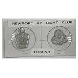 Jug House & Stag Cafe Newport KY Tokens