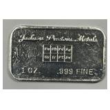 Vintage Jackson Precious Metals Silver 1 oz Bar
