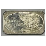 1974 US Silver Corp POLAR BEAR Silver 1 oz Bar