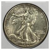 1934 Walking Liberty Silver Half Choice AU