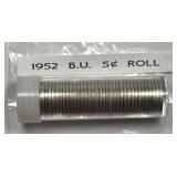1952 Jefferson Nickel Original Uncirculated Roll