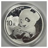 CHINA: 2019 10Y Silver Panda 30g BU