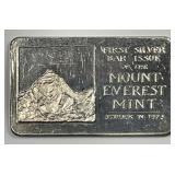 1973 Mount Everest Mint Silver 1 oz Bar