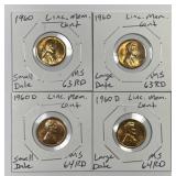 1960 P & D Lincoln Cent Small & Large Date Variety