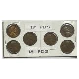 1917 PDS & 1918 PDS Lincoln Wheat Cent Lot