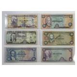 JAMAICA: Lot of Six Different Currency Notes