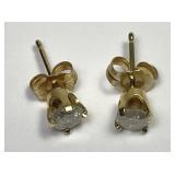 Diamond Stud Earrings in 14K Gold Settings