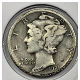 1921-D Mercury Silver Dime Key Date Very Good VG