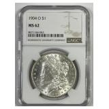 1904-O Morgan Silver $1 NGC MS62