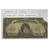 CANADA: 1917 Dominion $1 One Dollar Currency Note