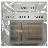 1981-D Kennedy Half Uncirculated Roll BU