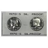 1970-S & 1976-S Kennedy Silver Proof Half Pair