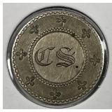 Love Token Initials CS On 1842 Seated Dime