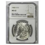 1900-O Morgan Silver $1 NGC MS62