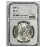 1899-O Morgan Silver $1 NGC MS62