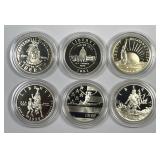 6 Different Modern Clad Commemorative PROOF Halves