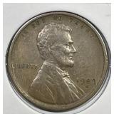 1909-S Lincoln Wheat Cent Key Date Very Fine VF