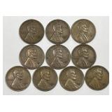 Ten 1932-D Lincoln What Cents in Extra Fine XF