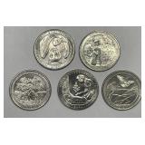 2020-W West Point Quarter Complete 5-Coin Set
