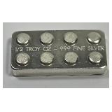 Lego Brick Style 1/2 oz .999 Silver Bar