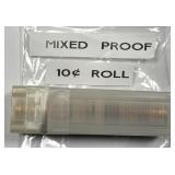 Proof Roosevelt Dime Mixed Date Roll