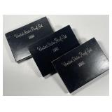 1980 - 1982 Proof Set Black Box 3-Set Date Run