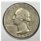 1939-D Washington Silver Quarter AU
