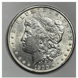 1900 Morgan Silver $1 About Uncirculated CH AU