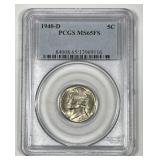 1940-D Jefferson Nickel Full Steps PCGS MS65 FS