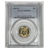 1941-D Jefferson Nickel Full Steps PCGS MS66 FS