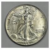 1941-D Walking Liberty Silver Half UNC
