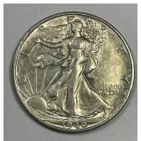 1940-S Walking Liberty Silver Half AU
