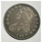 1817 Capped Bust Silver Half Fine F
