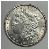 1891 Morgan Silver $1 About Uncirculated CH AU
