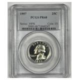 1957 Washington Silver Proof Quarter PCGS PR68