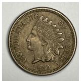 1863 Indian Head Cent About Uncirculated AU