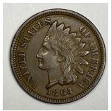 1864 Indian Head Cent Bronze Alloy Extra Fine XF